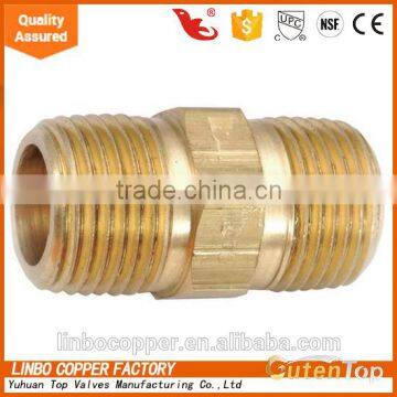 Brass male hose nipple/coupling/ hex nipple