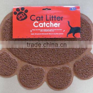 paw print litter mat/litter catcher mat/cat toilet mat/pvc pet mat