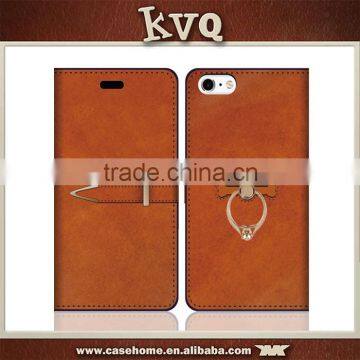 Orange Lady Wallet Phone Case for iphone 6 plus with a Ring