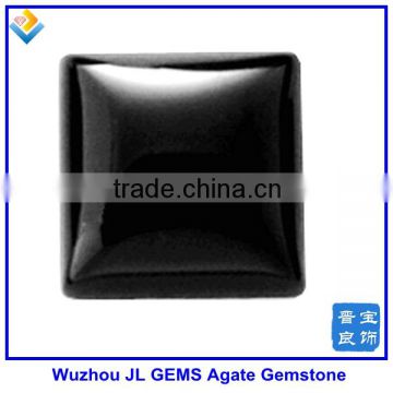 Chinese 4mm square black agate for fashion jewelry