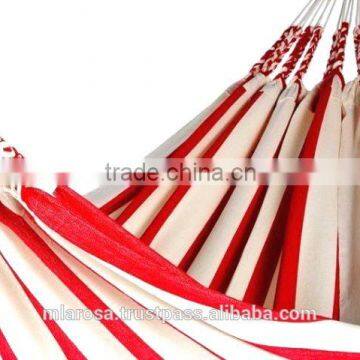 RED PERUVIAN STRIPED COTTON HAMMOCK