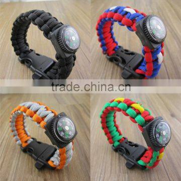 New products compass survival bracelet rope bracelet paracord bracelet