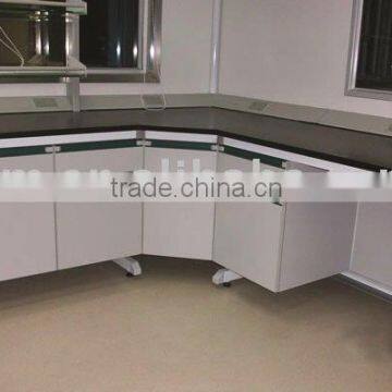 Steel wood laboratory side bench/table/lab furniture/lab side bench