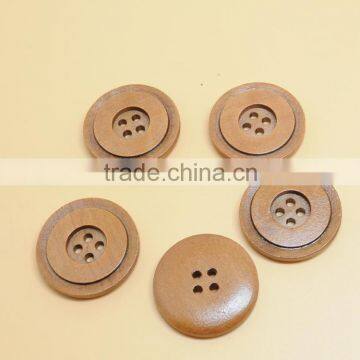 Sedex Audited Factory 2 Pillar Natural Wooden 4 Holes Button photo-2