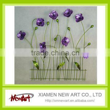 home decor hanging wall cabinet design metal flower decoration