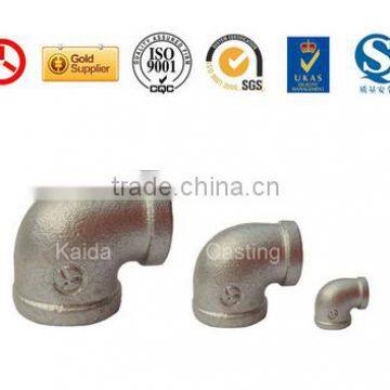 GI malleable iron pipe fitting ,90degree elbow 90