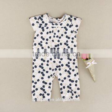 Baby's Bodysuits Short Sleeve Baby Wear Leotard Fruits Print Coverall Romper