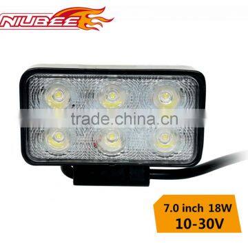 4.3' 18W car led light motorcycle for sale,spot and flood beam optional