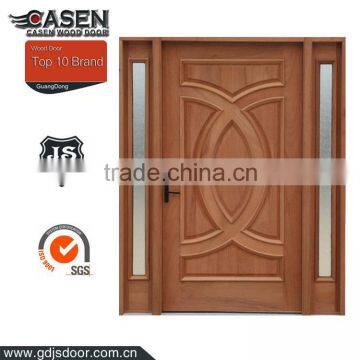 Modern house design main entrance wooden door with sidelites