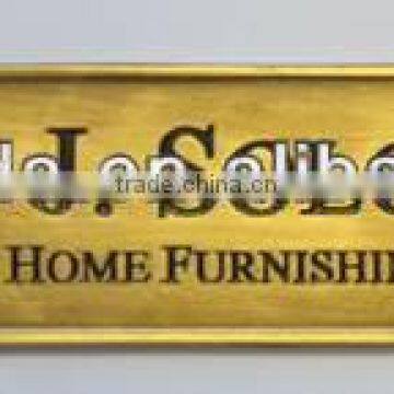 oval embossed badge, furniture metal logo