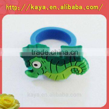 Cute design non toxic kids plastic toy ring