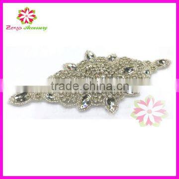 To Sew Wedding Dress Diamond Rhinestone Appliques, Embellished Beaded Applique Wholesale photo-2