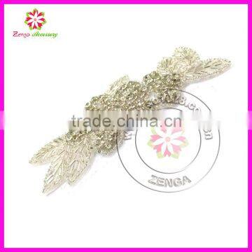 To Sew Wedding Dress Diamond Rhinestone Appliques, Embellished Beaded Applique Wholesale photo-4