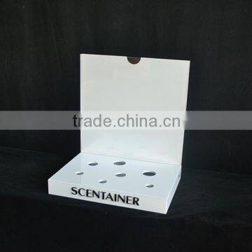 White Color Acrylic Cosmetic Displays, Make up Display Stand With Light photo-4