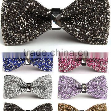 Laides Mens Newest Fashion Silk Satin Neck Bow Tie Solid Colour Pre Tied Wholesale Bow Tie for decoration BOT2017