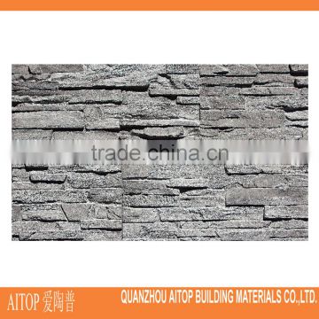 Grey rock chip surface rustic type outside wall tile cladding decorative cement body