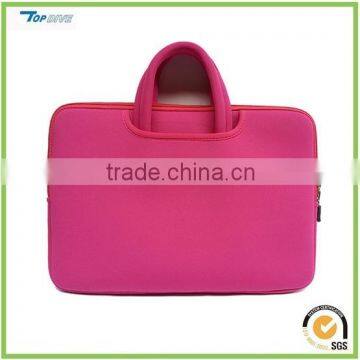 double layer neoprene laptop bag sleeve with handle