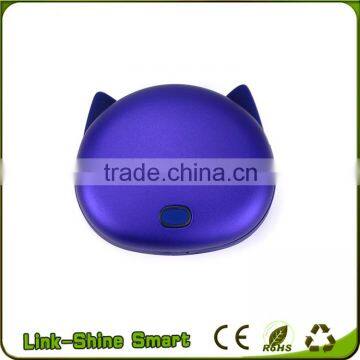 High capacity cartoon cute power banks 4500mah charger with double usb output