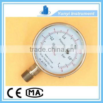 Stainless steel double needle pressure gauge