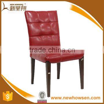 Plastic Wood Design Dining Table and Chair Leather Dining Chair