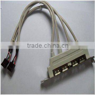 USB 4 port bracket panel cable