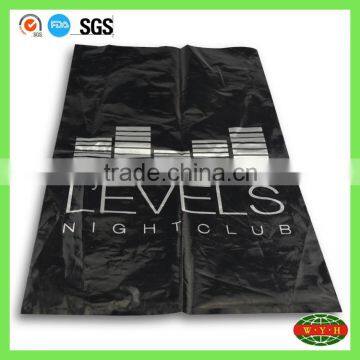 shock resistant PE black garbage packing bag , rubbish bag with custom logo