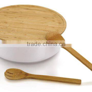 2016 Bamboo Design Food Grade Salad Bowl factory direct sale
