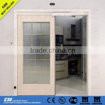 automatic residential door with security glass