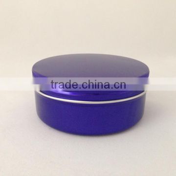 Purple aluminum hair wax jars