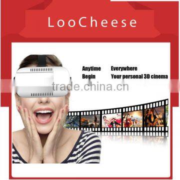 Large Helmet Headset Adjust Cardboard VR BOX FOV 3D VR Virtual Reality 3D Video Glasses For IPhone 6 IOS Android OS photo-4