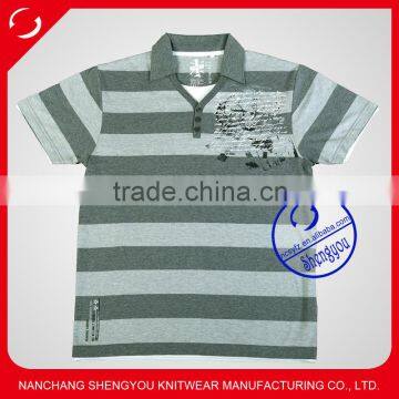 china factory custom cotton yarn dyed mens polo shirt design