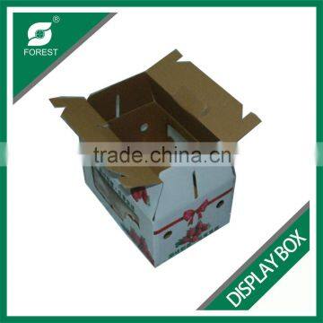 ACCEPT CUSTOM ORDER CORRUGATED DISPLAY CARTONS FOR PACKING FRESH FRUITS WITH CLEAR WINDOW