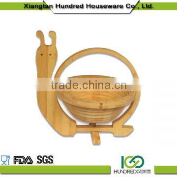 Wooden folding fruit basket oem approved