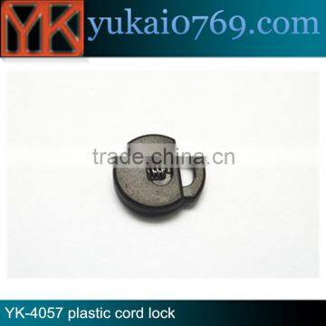 Black Barrel Cylinder Cord Lock Stopper Toggles Single Hole Slider Fastener End