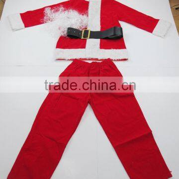 Fashion new style velvet santa suit .