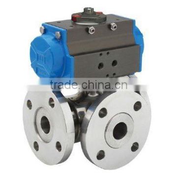 Pneumatic Three Way ball valve