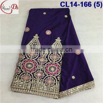 CL14-166 2015 Chowleedee fashion the high quality newest style material velvet embroidery lace