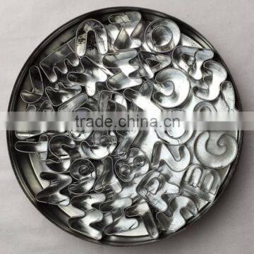 Hot Sale 35pcs Letters & Number Stainless Steel Cookie Cutters Set