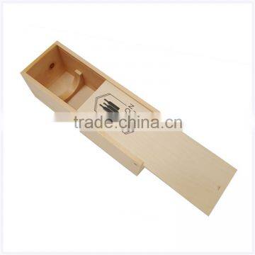 Natural Wood Single Wine Glass Box Wholesale photo-2