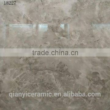 glazed full polished marble look glossy porcelain floor tiles in 80x80 cm