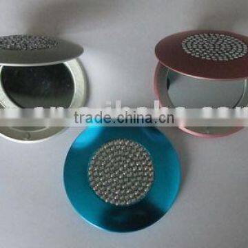 round shape aluminum cosmetic mirror .