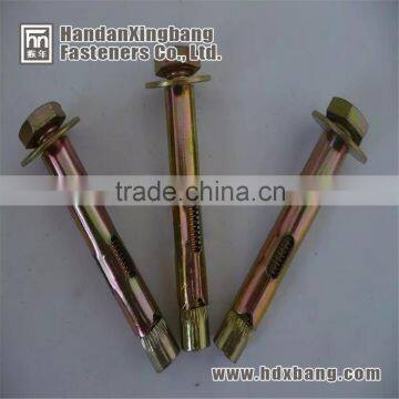 China Handan hot selling DIN zinc plated hex bolt sleeve anchor