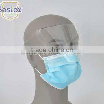 Disposable Face Mask With Plastic Shield