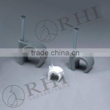 hook cable clips/ cable holding clips/stell nail clips