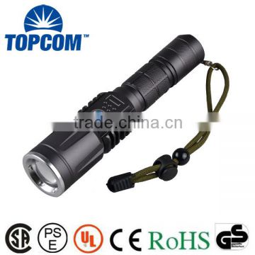 USB Type High Power Rchargeable U2 LED Flashlight Torch