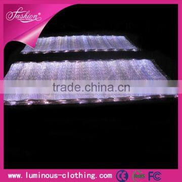 High tech optic fiber luminous 7 color fibre optic fabric