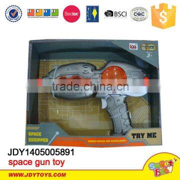 Plastic kid toy space gun set Newest kid electric plastic space toy gun child gun with light and sound