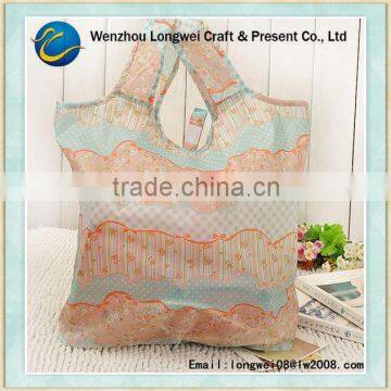 finely processed polyester string shopping bag in pouch for marketing