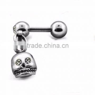 Stainless Steel Skull Tragus Cartilage Earring