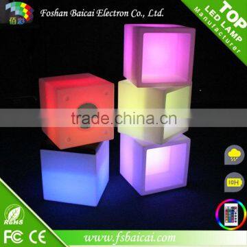 Professional made rechargeable rgb LED Cube Chair/LED Cube Furniture/Event furniture                        
                                                Quality Choice